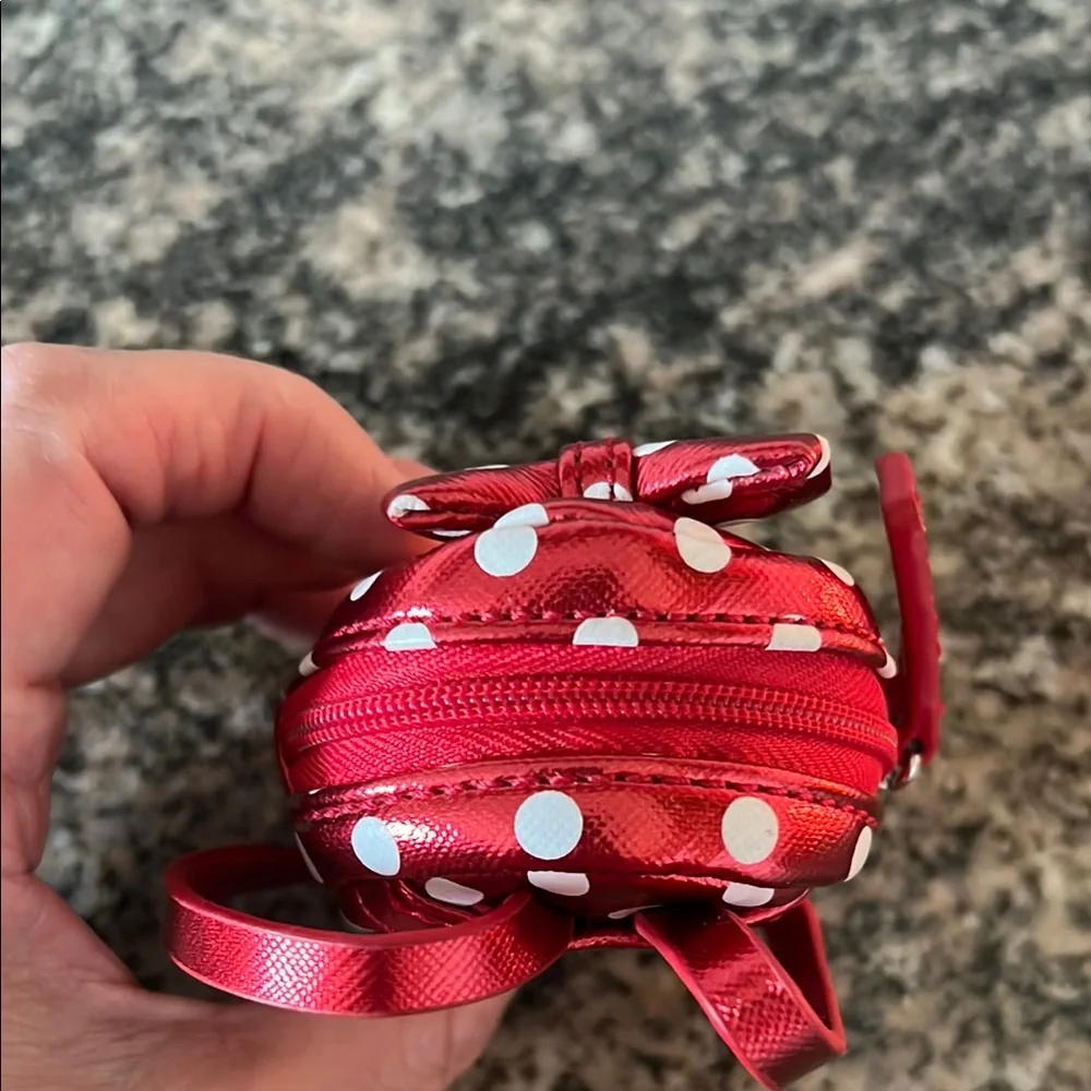 Loungefly Shiny Red and White Polka Dot Kids Backpack